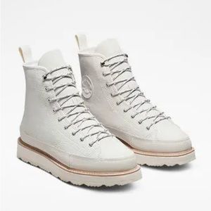 Converse Off White Crafted Chuck Taylor Boots - Leather -  M5 // W6.5